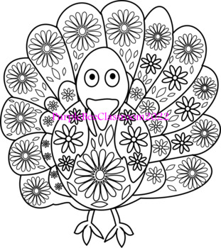 Turkey thanksgiving groovy turkeys coloring sheets tpt