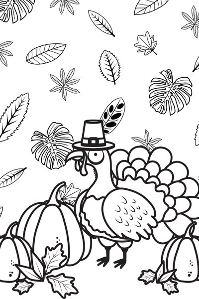 Thanksgiving turkey coloring pages