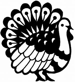 Carved pumpkin thanksgiving turkey tureen