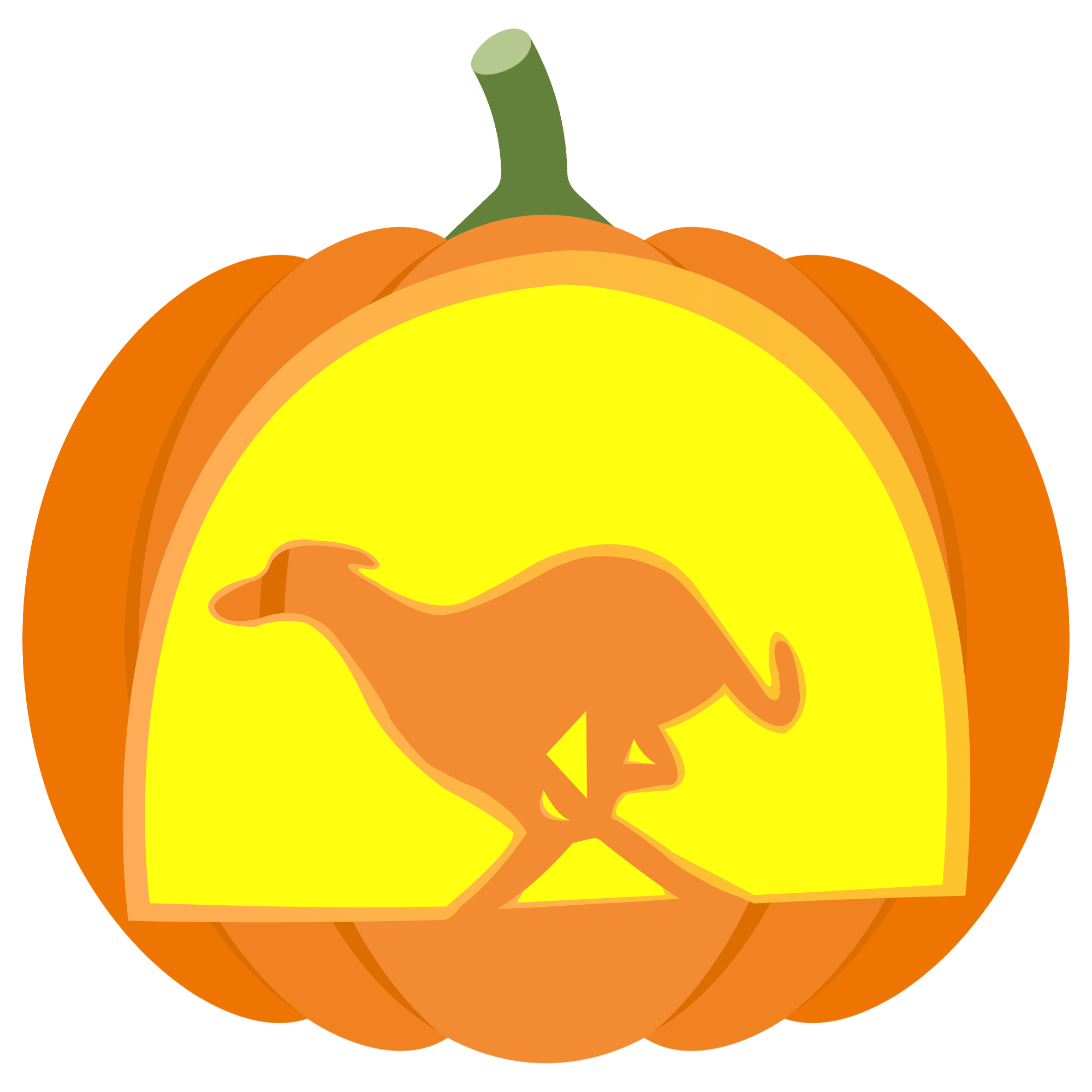 Running dog pumpkin stencil free printable papercraft templates