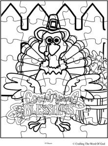 Turkey coloring page crafting the word of god