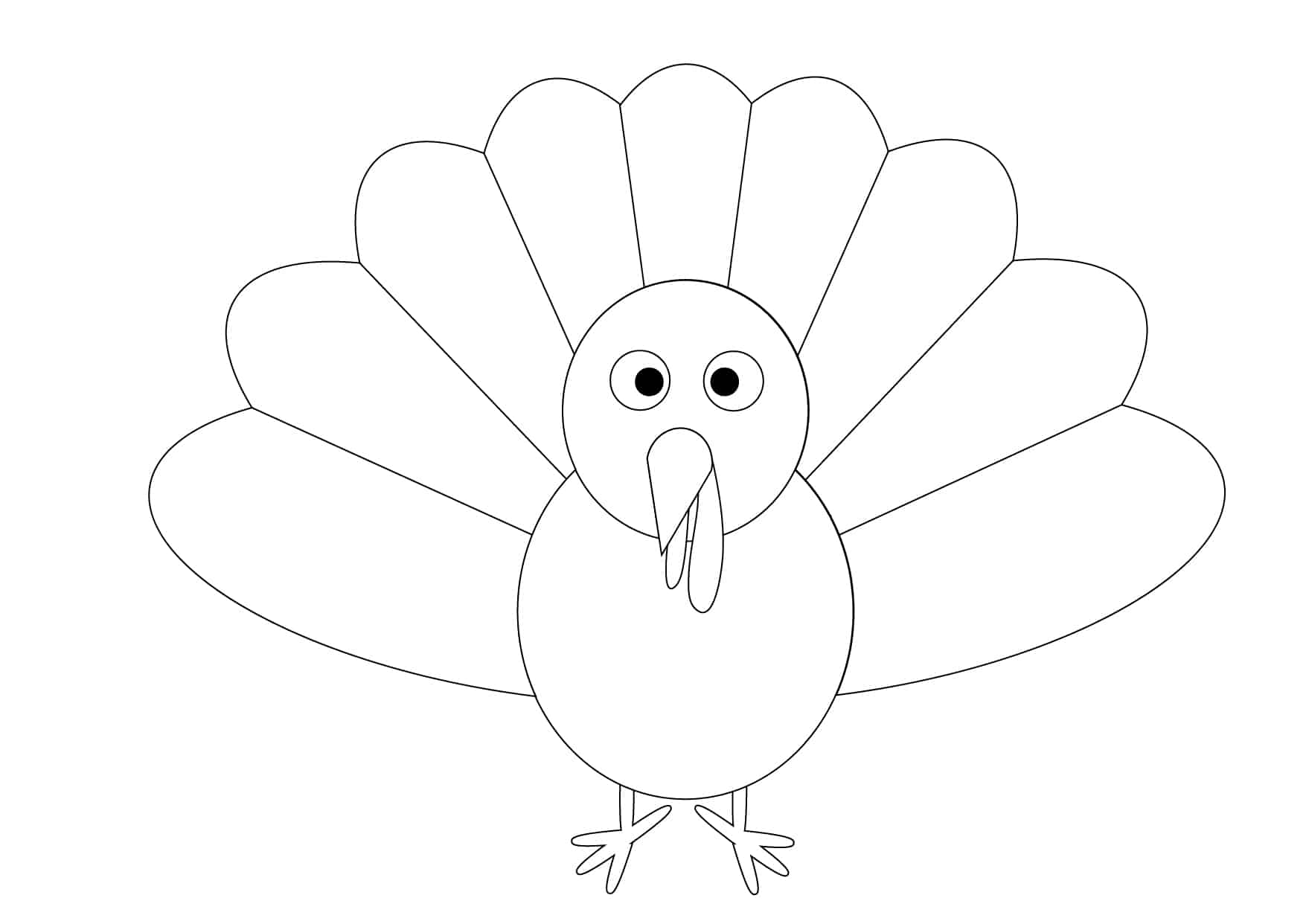 Crazy turkey art with printable turkey template