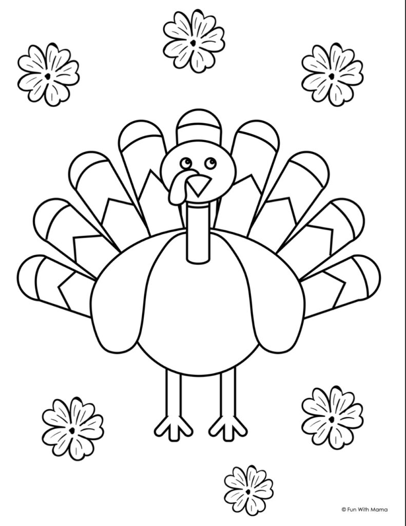 Free turkey coloring pages