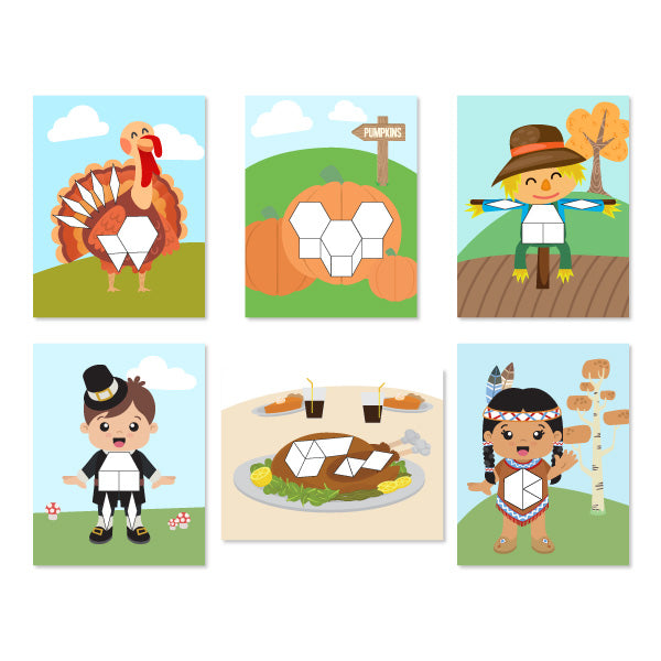 Thanksgiving tangram mats â simple everyday mom