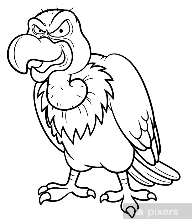Wall mural illustration of rtoon vulture