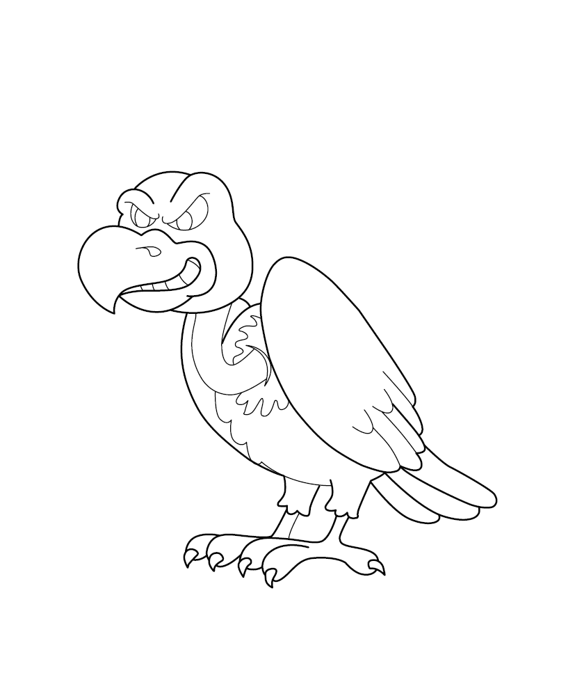 Vulture colouring picture free colouring book for children â monkey pen store