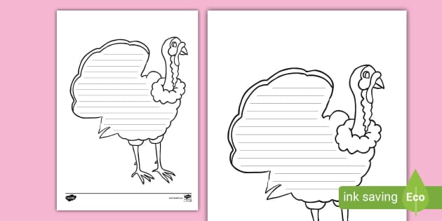 Turkey writing template teacher made