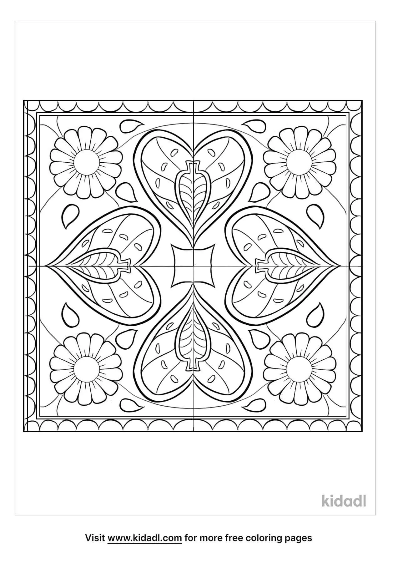 Free turkish tile coloring page coloring page printables