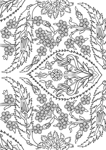 Turkish tiles coloring page free printable coloring pages
