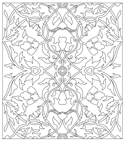 Tile afghan pattern coloring page free printable coloring pages