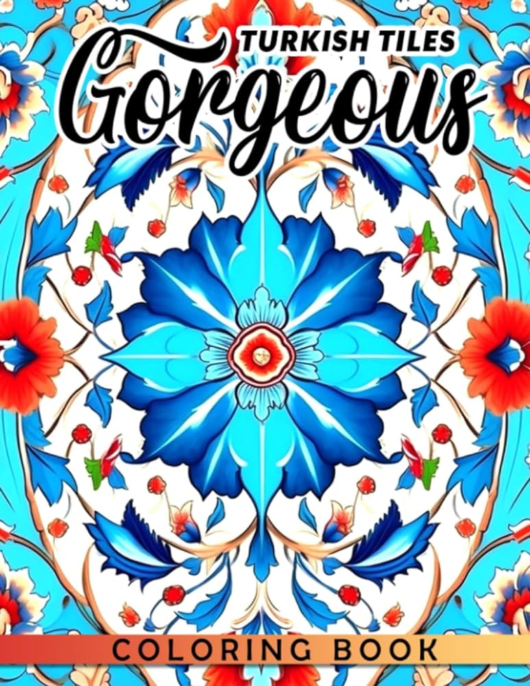 Gorgeous turkish tiles loring book awesome patterns loring pages with wonderful illustrations for teens adults relieving stress relaxation bernard zachariah books