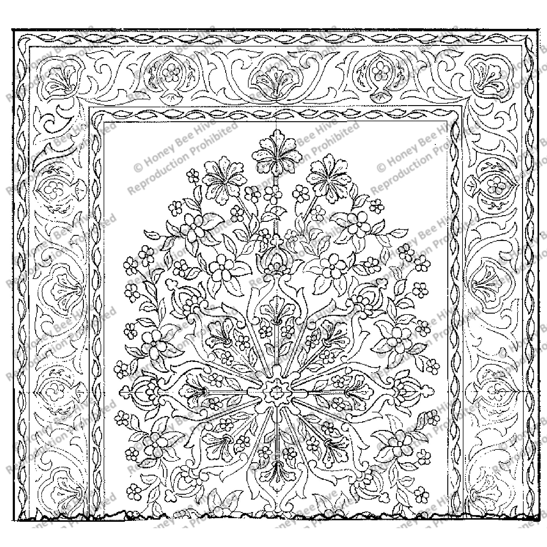 Rug hooking pattern mini