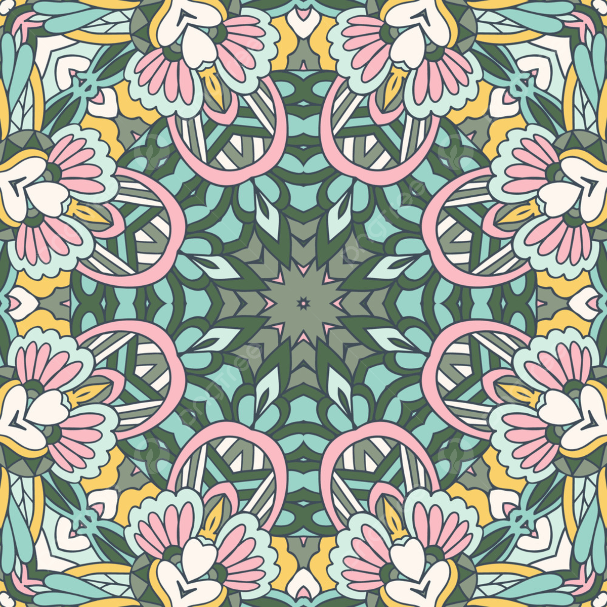 Abstract geometric tiles bohemian ethnic seamless pattern ornamental pastel muted colors design background design pattern turkish background image and wallpaper for free download