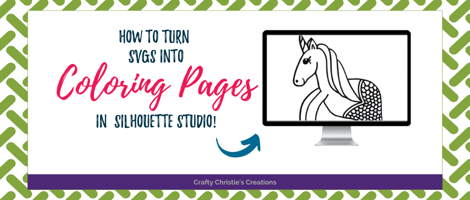 Turn svgs into coloring pages in silhouette studio