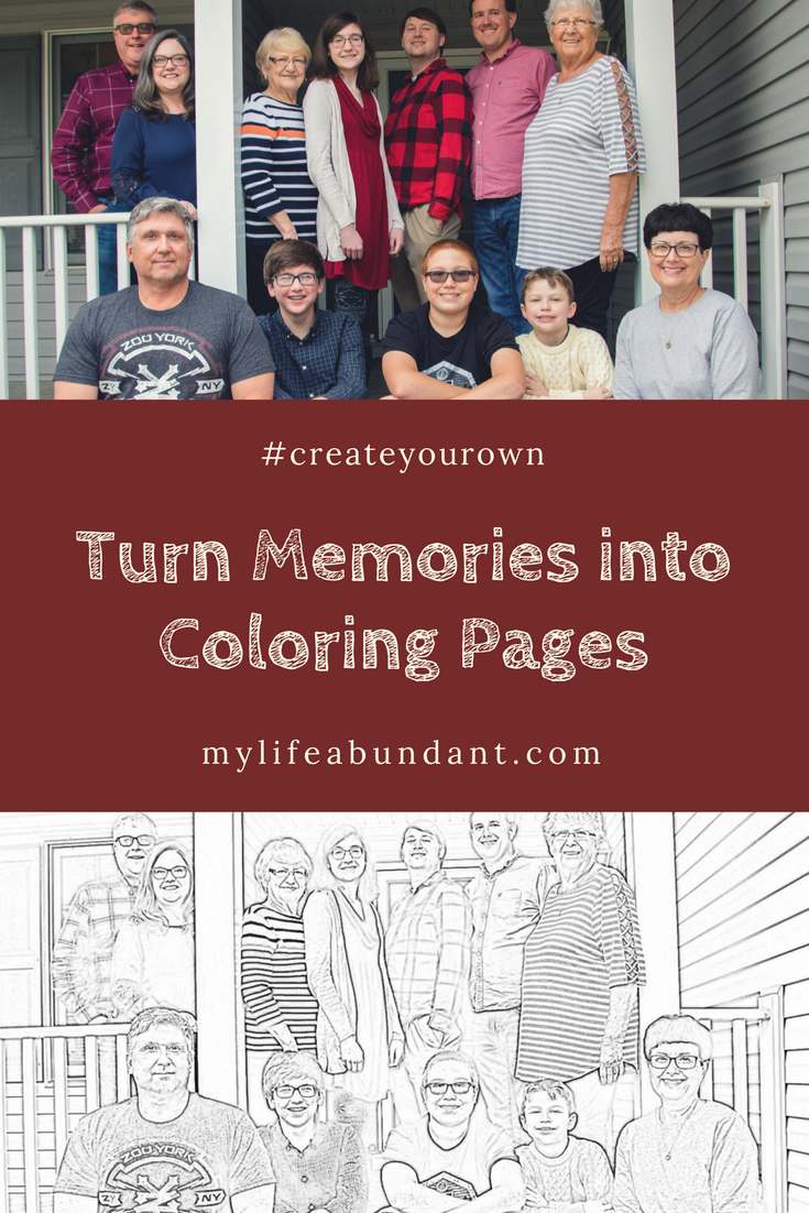 Turn memories into your own coloring pages