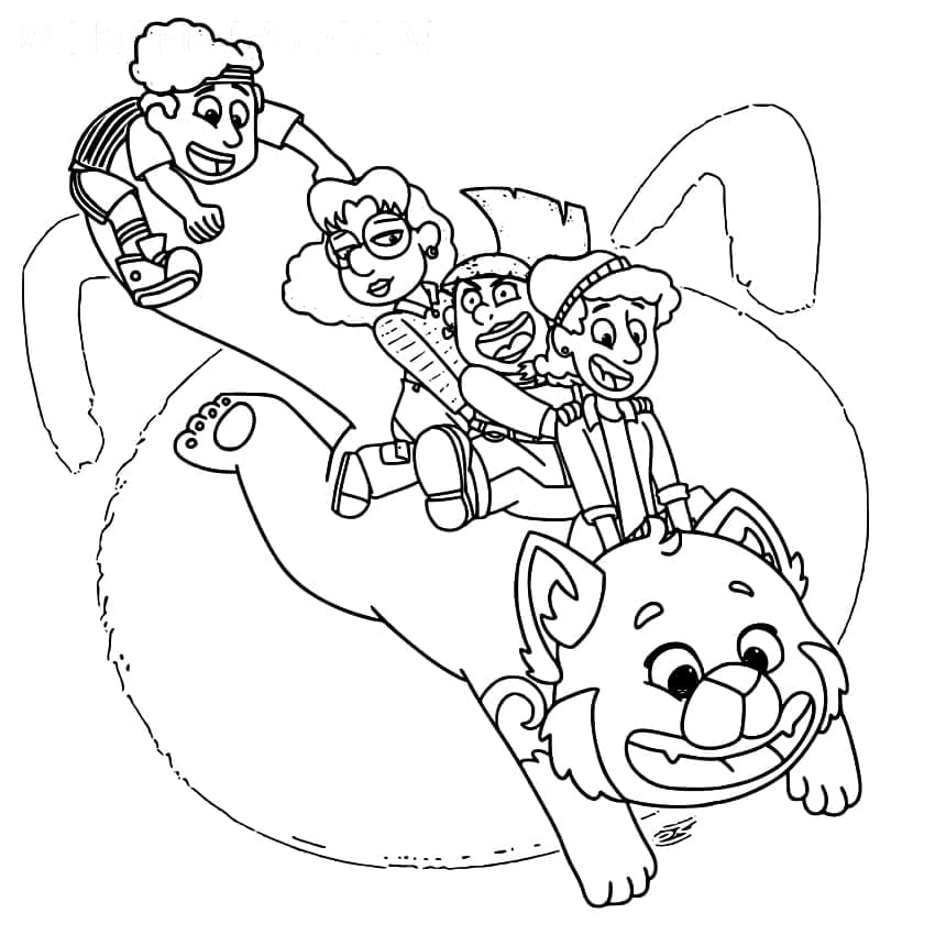 Aaron t from turning red coloring page