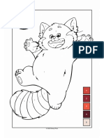 Disney pixar turning red coloring page featuring panda and friends pdf