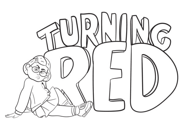Turning red coloring pages printable for free download