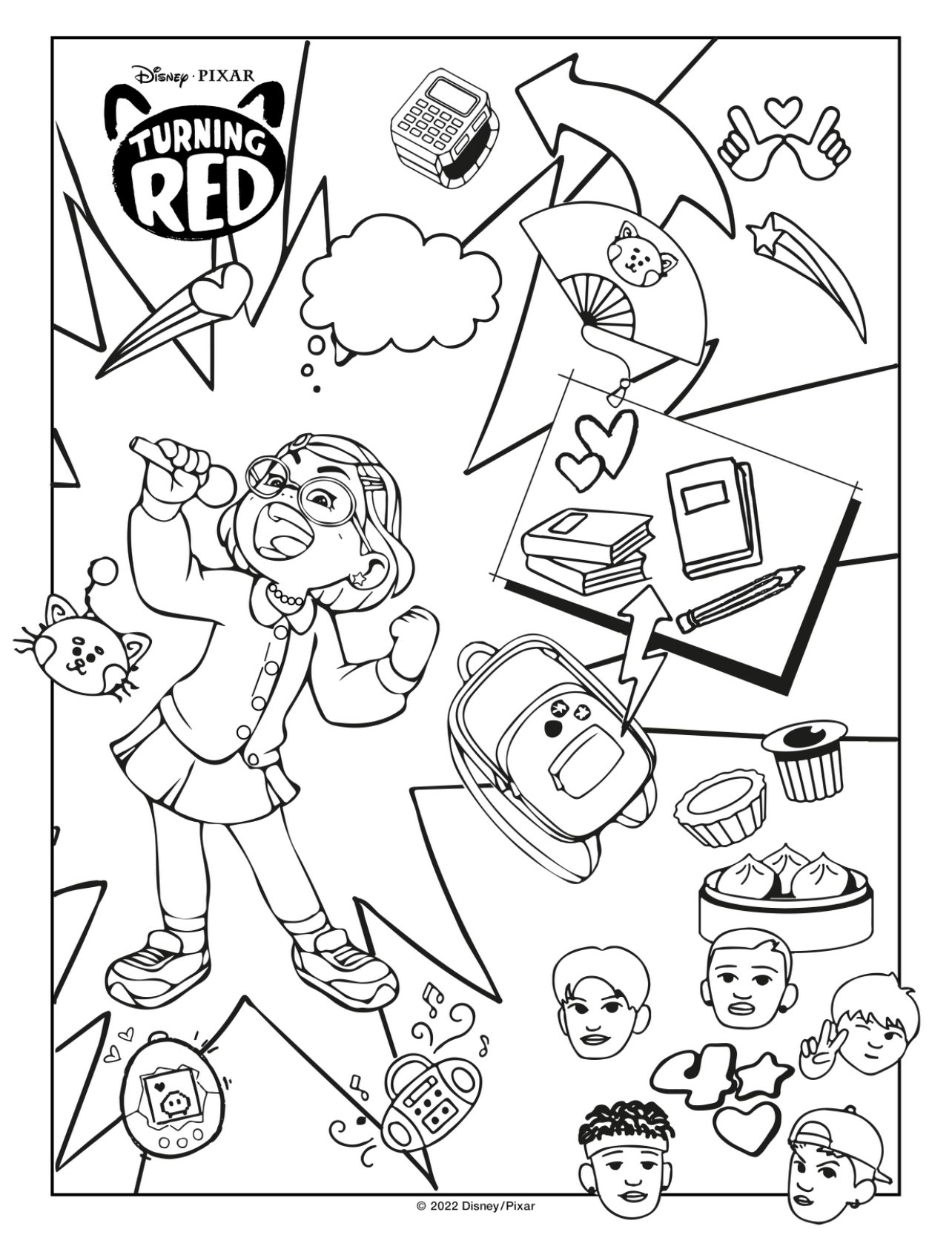 Coloring fun with pixars turning red