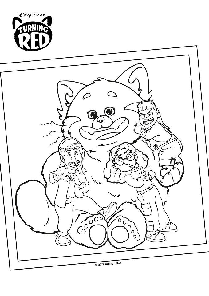 Free turning red coloring sheets kids activities panda coloring pages disney coloring pages coloring pages