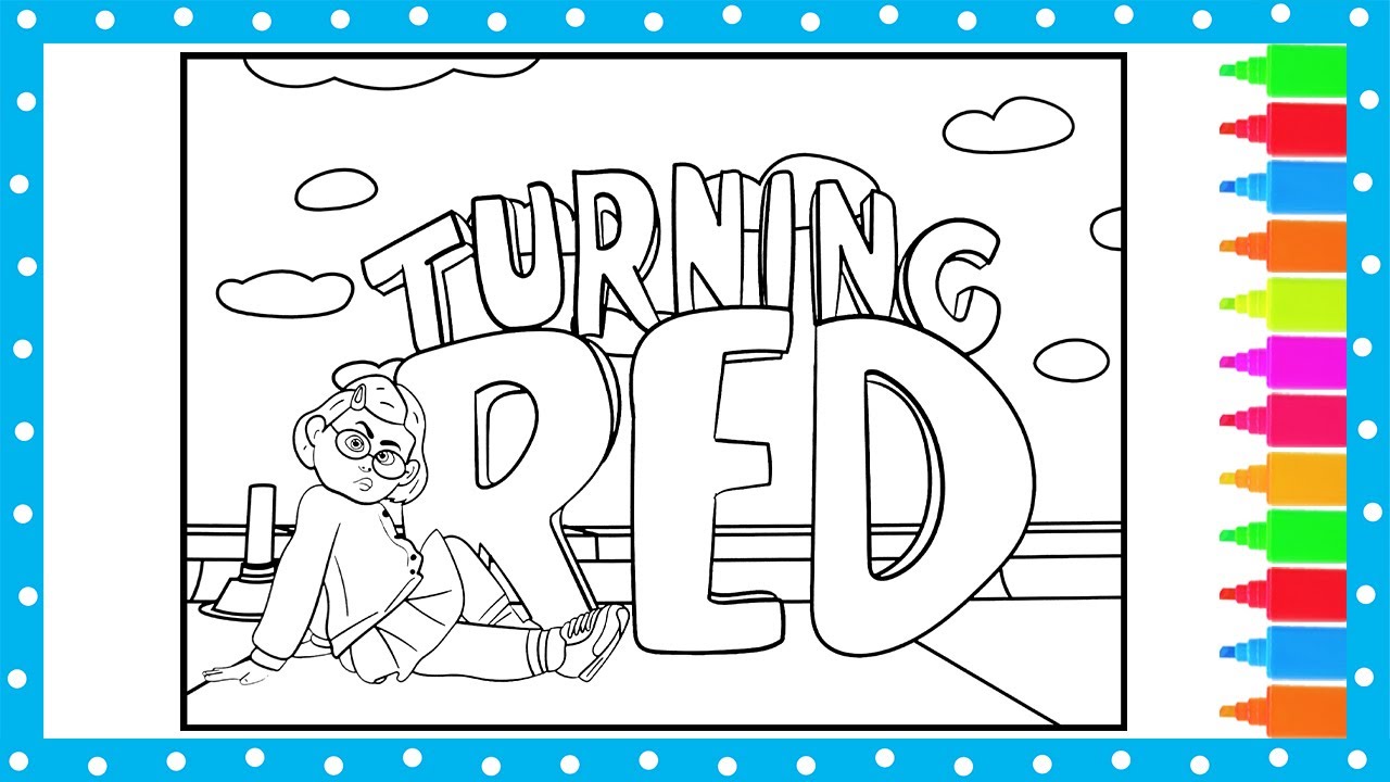 Coloring ei lee turning red happily snowball