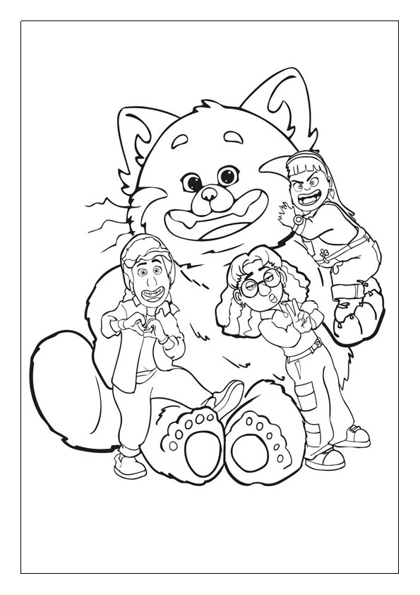 Turning red coloring pages free printable coloring sheets for kids