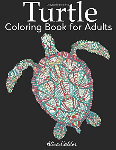 Turtle loring book for adults animal loring books