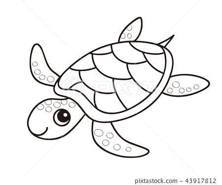Sea turtle coloring page