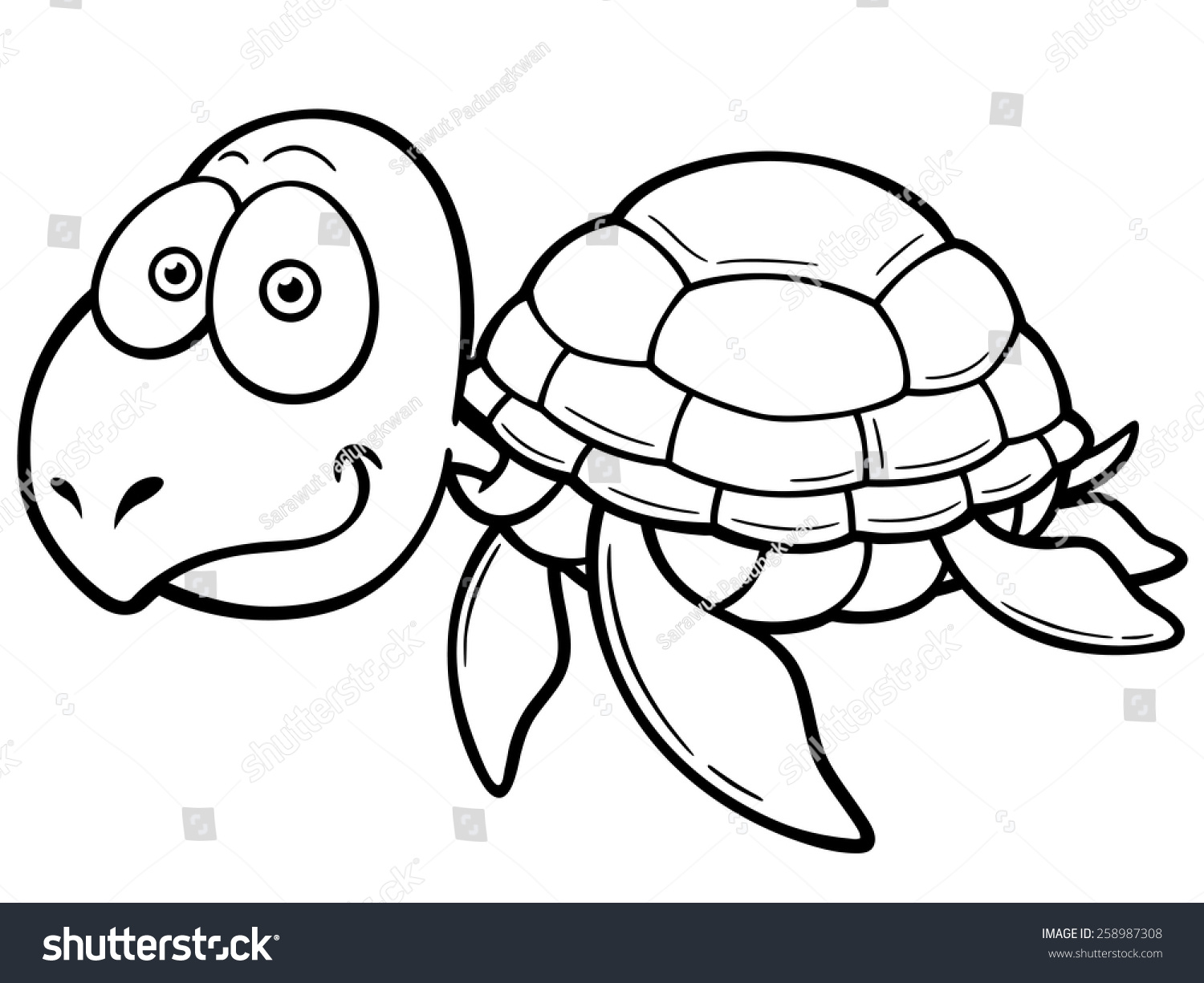 Vector illustration cartoon turtle coloring book stock vector royalty free