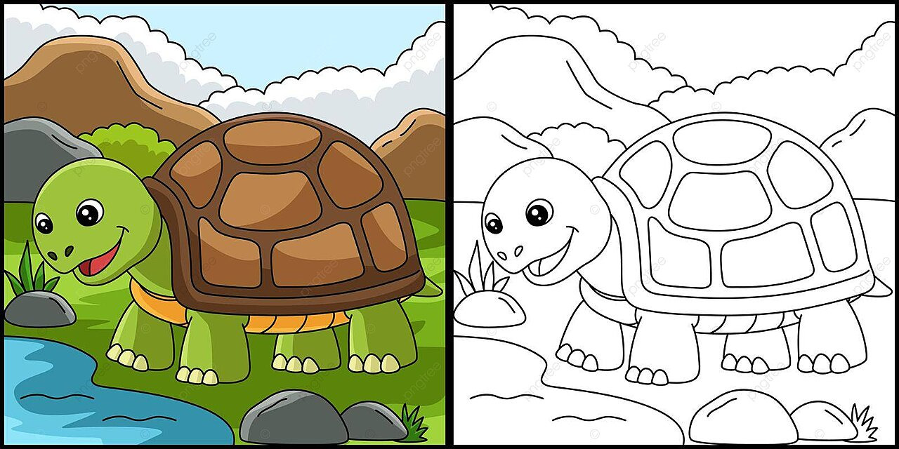 Turtle coloring page animal illustration colouring hand drawn silhouette vector turtle drawing animal drawing rat drawing png and vector with transparent background for free download