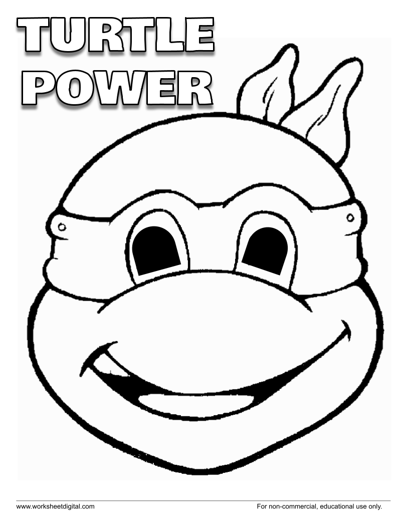 Turtle power coloring