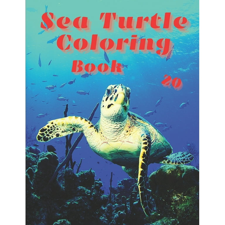 Sea turtle coloring book for kids and adults with fun easy and stress