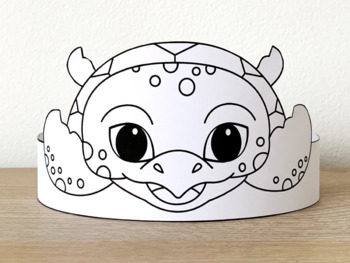 Sea turtle paper crown printable ocean sea animal coloring craft activity