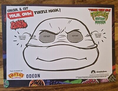 Odeon exclusive teenage mutant ninja turtles mutant mayhem rafa face mask