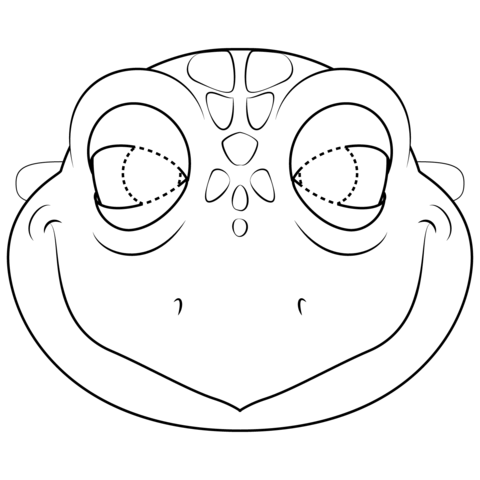 Turtle mask coloring page animal masks for kids printable coloring masks animal mask templates