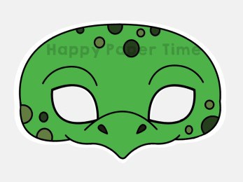 Turtle mask paper template printable