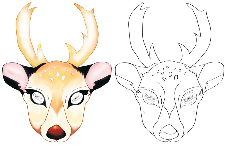 Printable deer mask