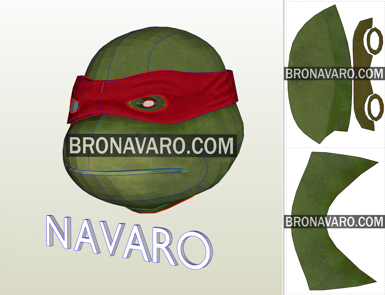 Tmnt head eva foam template