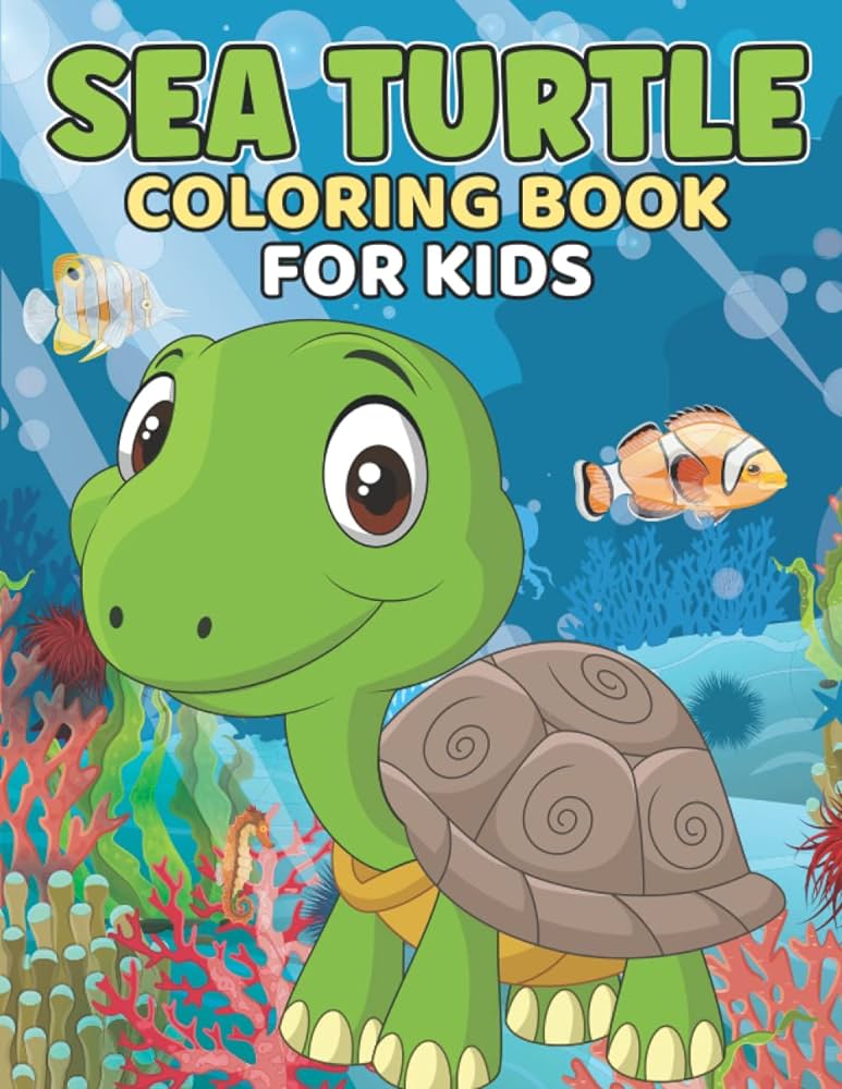 Sea turtle coloring book sea turtle coloring pages for kids ages