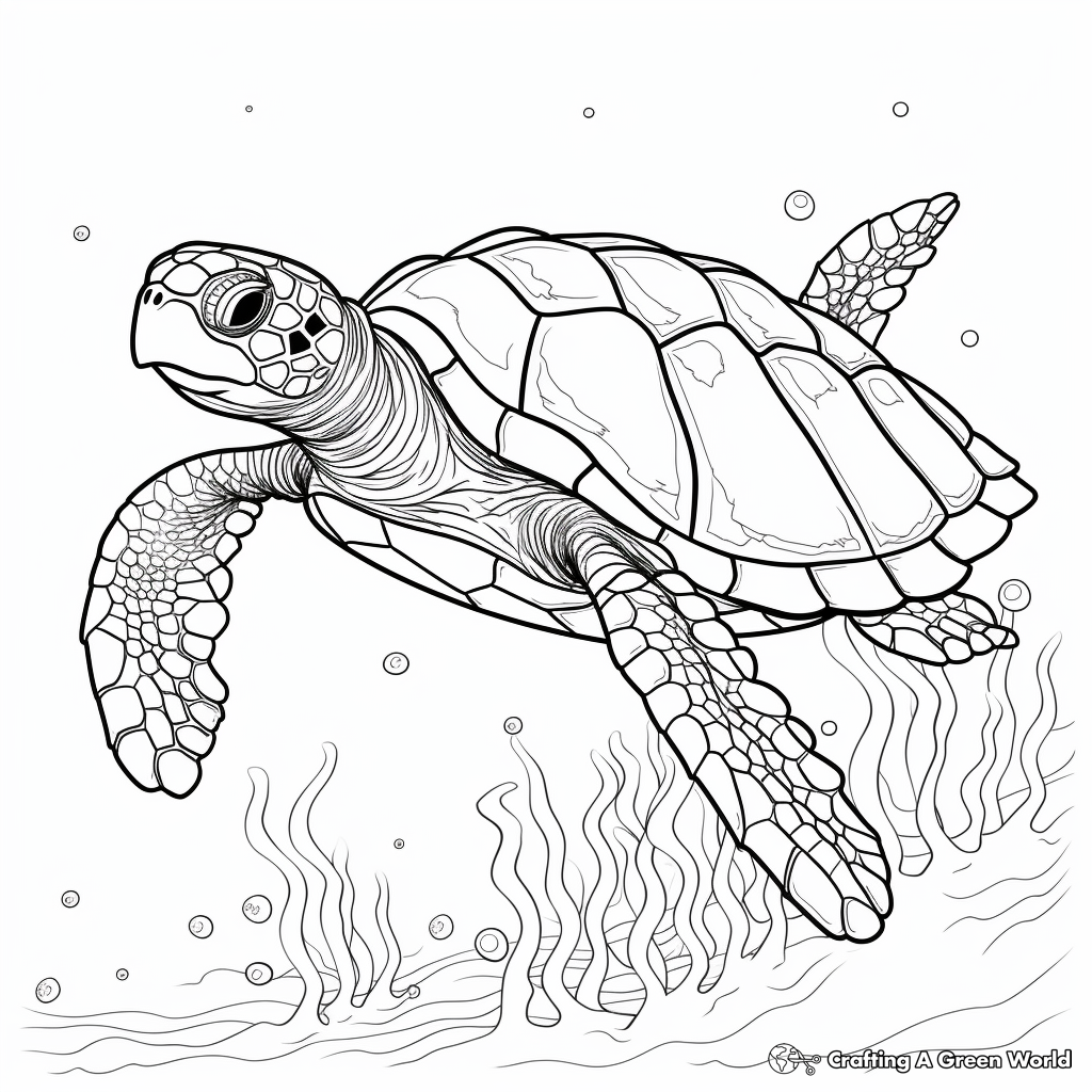 Turtle for adults coloring pages