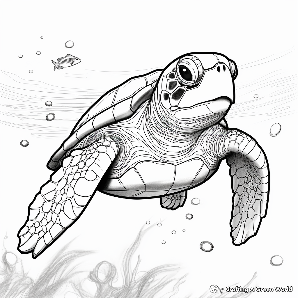 Green sea turtle coloring pages