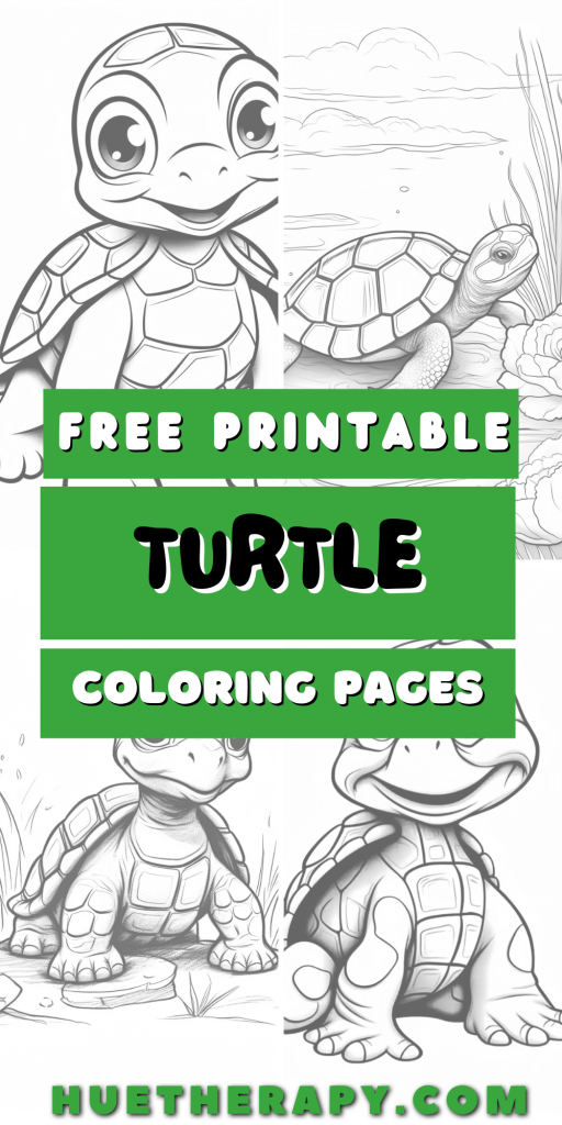 Turtle coloring pages hue therapy