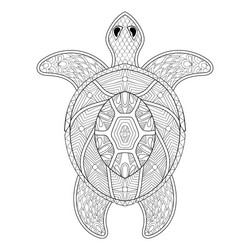 Turtle mandala vector images