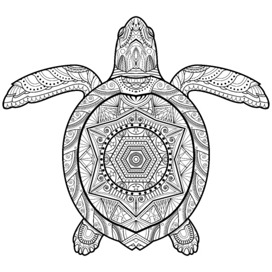 Turtle mandala turtle art abstract mens t