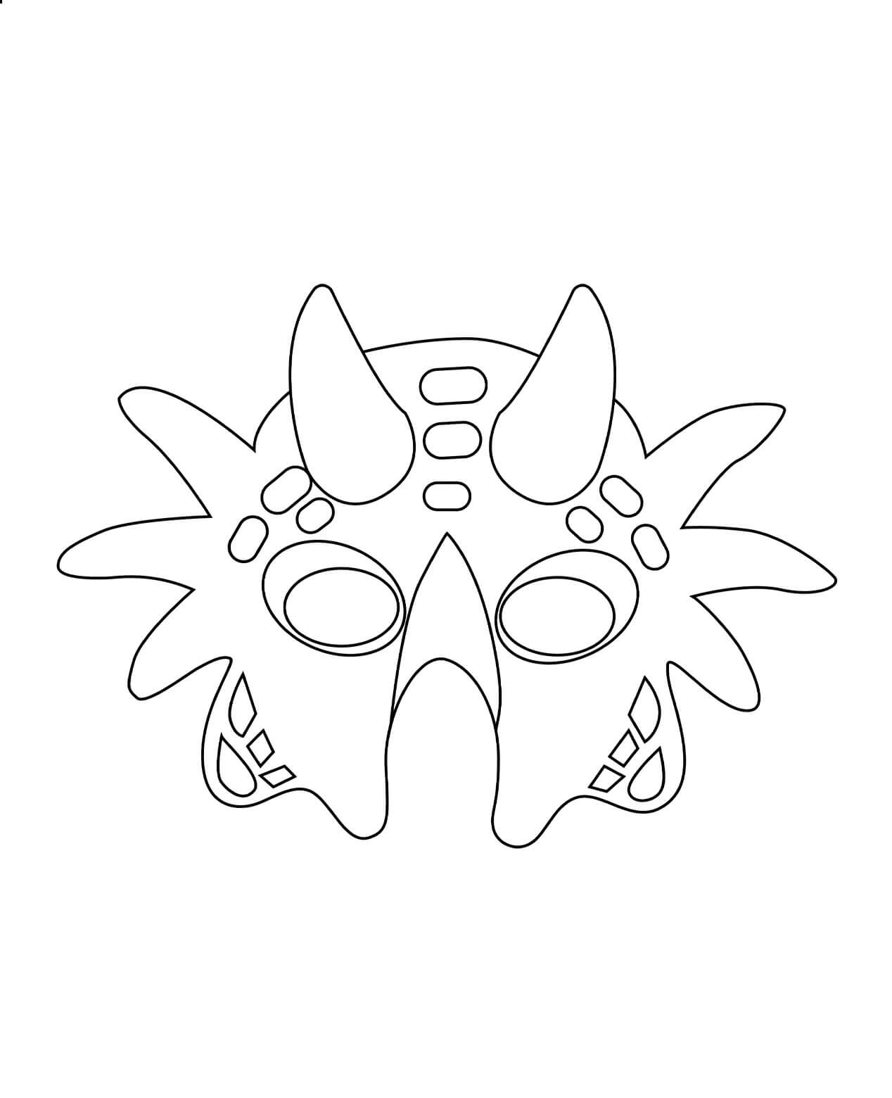 Turtle mask coloring page