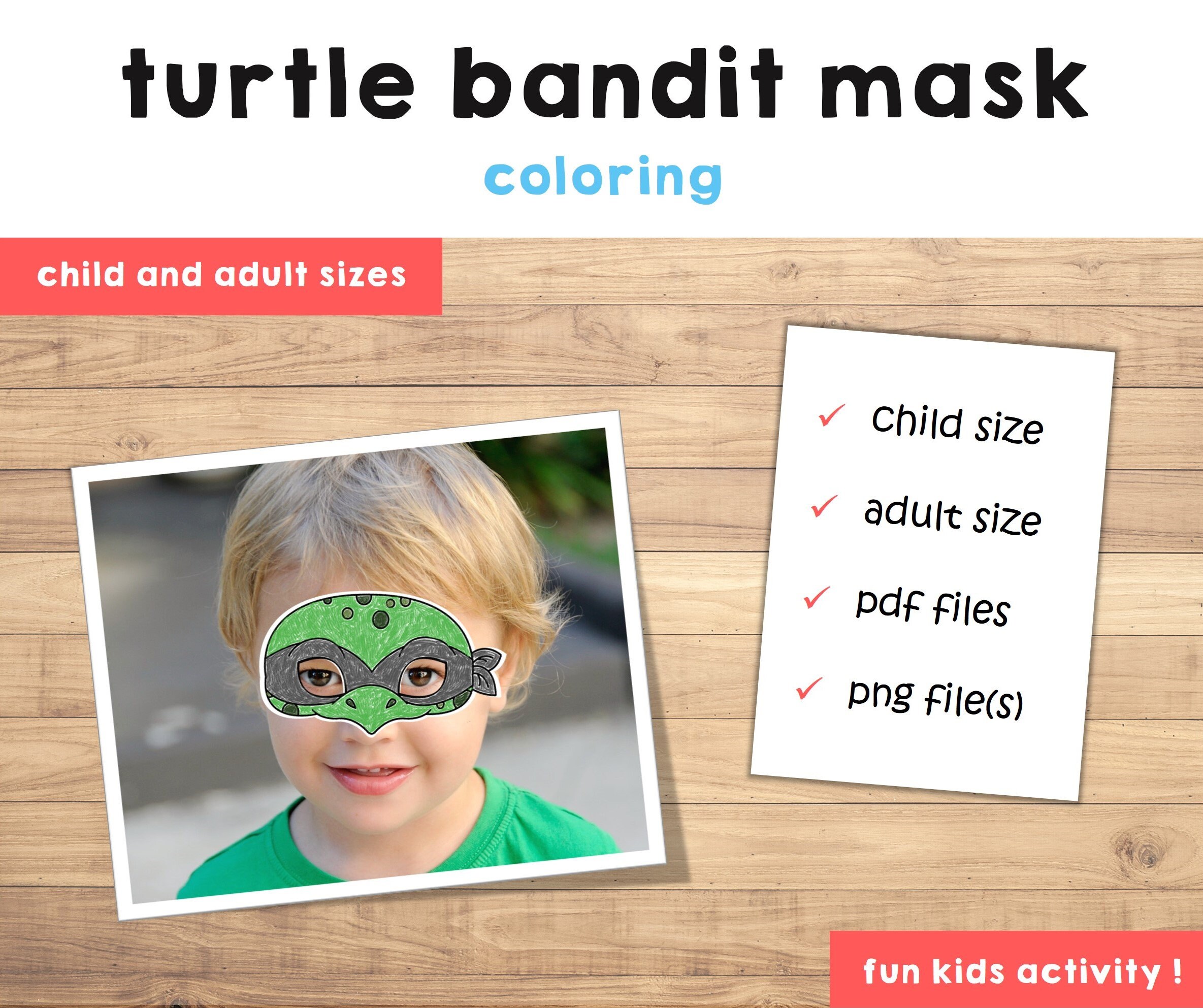 Turtle mask turtle printable mask reptile party favor turtle costume mask reptile mask kids party activity printable instant download