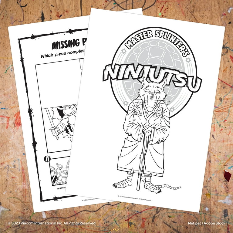 Teenage mutant ninja turtles coloring and activity book with paper mask pages paperback childrens book