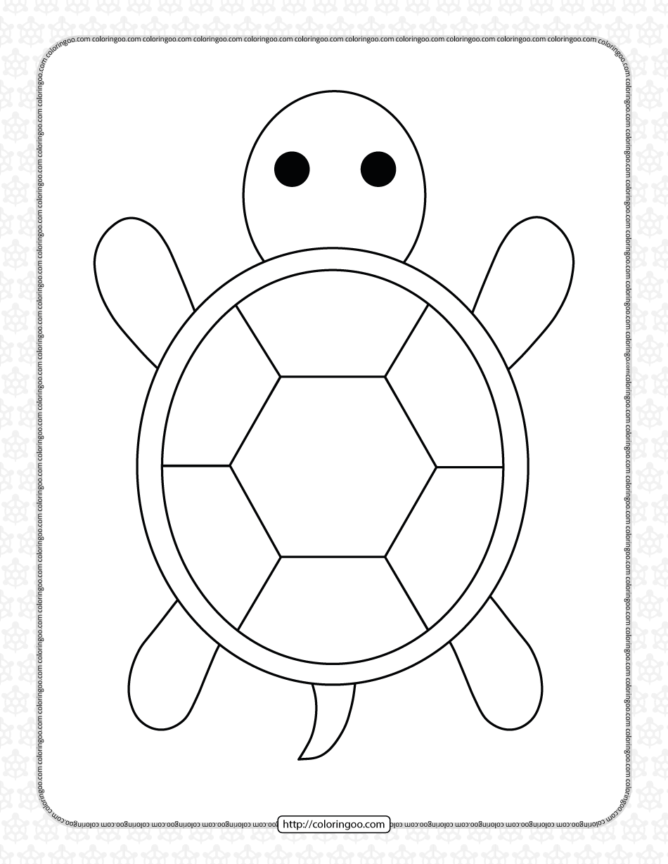 Turtle printable coloring pages for kids