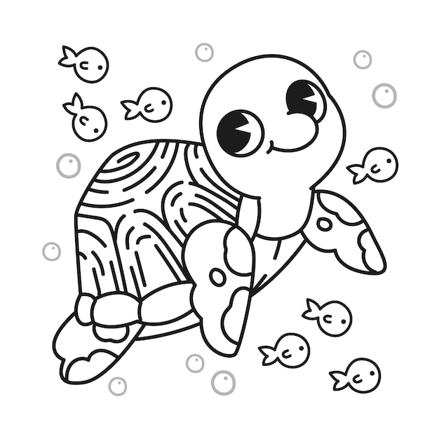 Turtle coloring images