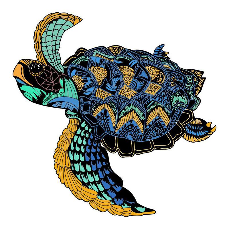 Traveling turtle wooden wooden jigsaw puzzles